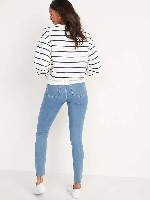 Image number 2 showing, High-Waisted Rockstar Super-Skinny Ripped Ankle Jeans