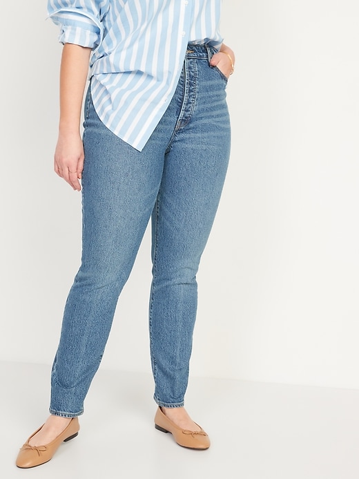 Image number 5 showing, Extra High-Waisted Hidden Button-Fly Pop Icon Skinny Jeans for Women