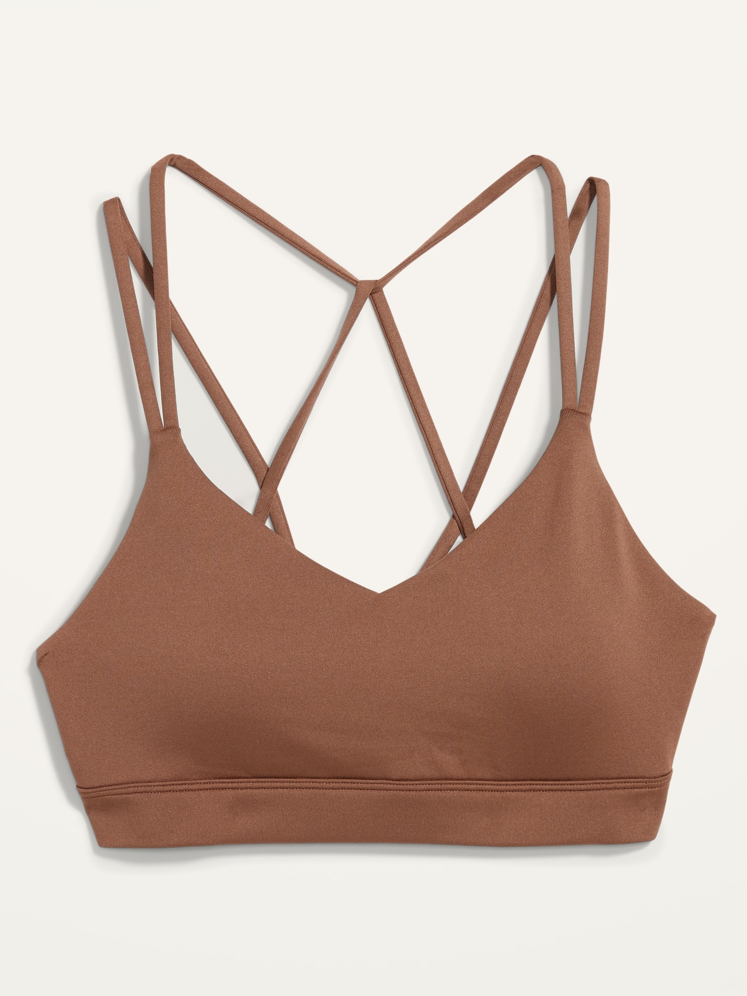 TALA Solasta medium support strappy sports bra in brown