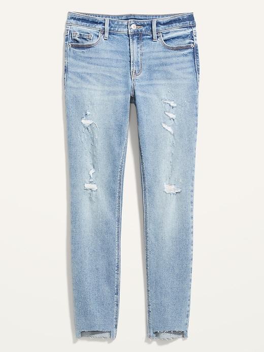 Image number 4 showing, Mid-Rise Rockstar Super-Skinny Ripped Cut-Off Ankle Jeans