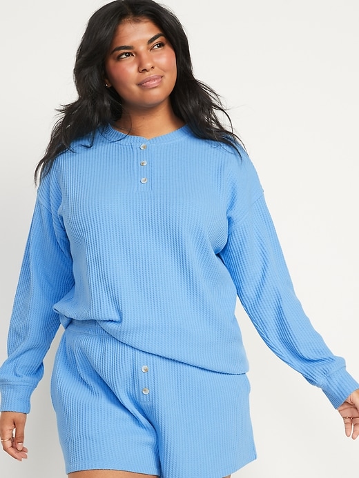 Old Navy - Thermal Henley Pajama Tunic Top for Women