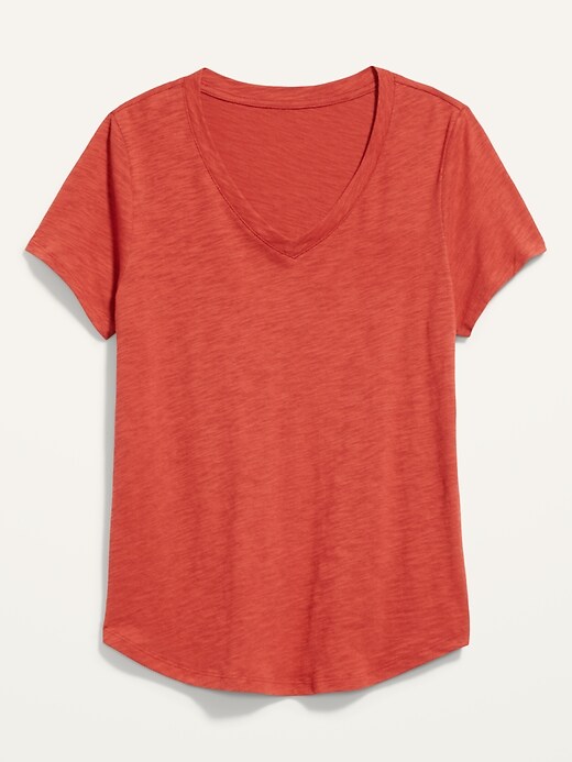 Image number 4 showing, EveryWear Slub-Knit V-Neck T-Shirt for Women