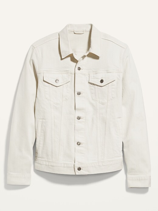 Image number 4 showing, Built-In Flex Ecru-Wash Gender-Neutral Jean Jacket for Adults