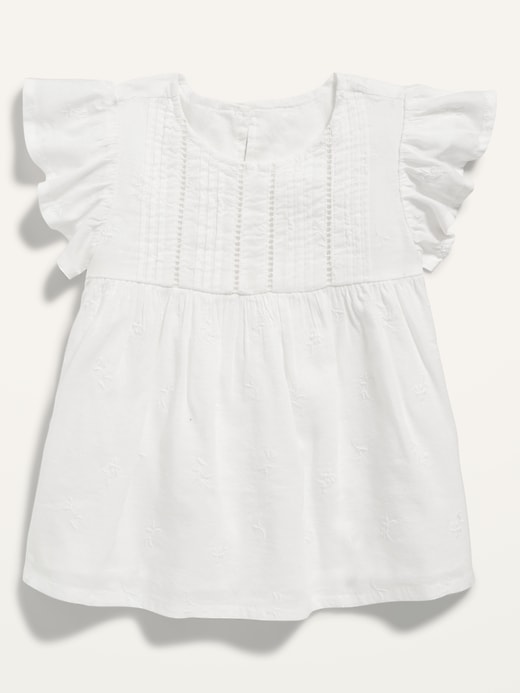 View large product image 1 of 3. Embroidered Flutter-Sleeve Top for Toddler Girl