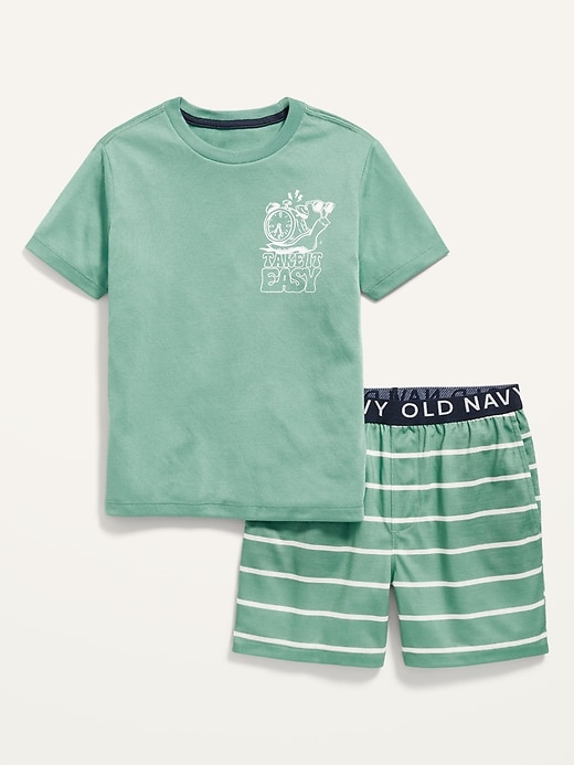 View large product image 1 of 3. Short-Sleeve Graphic Pajama Set for Boys