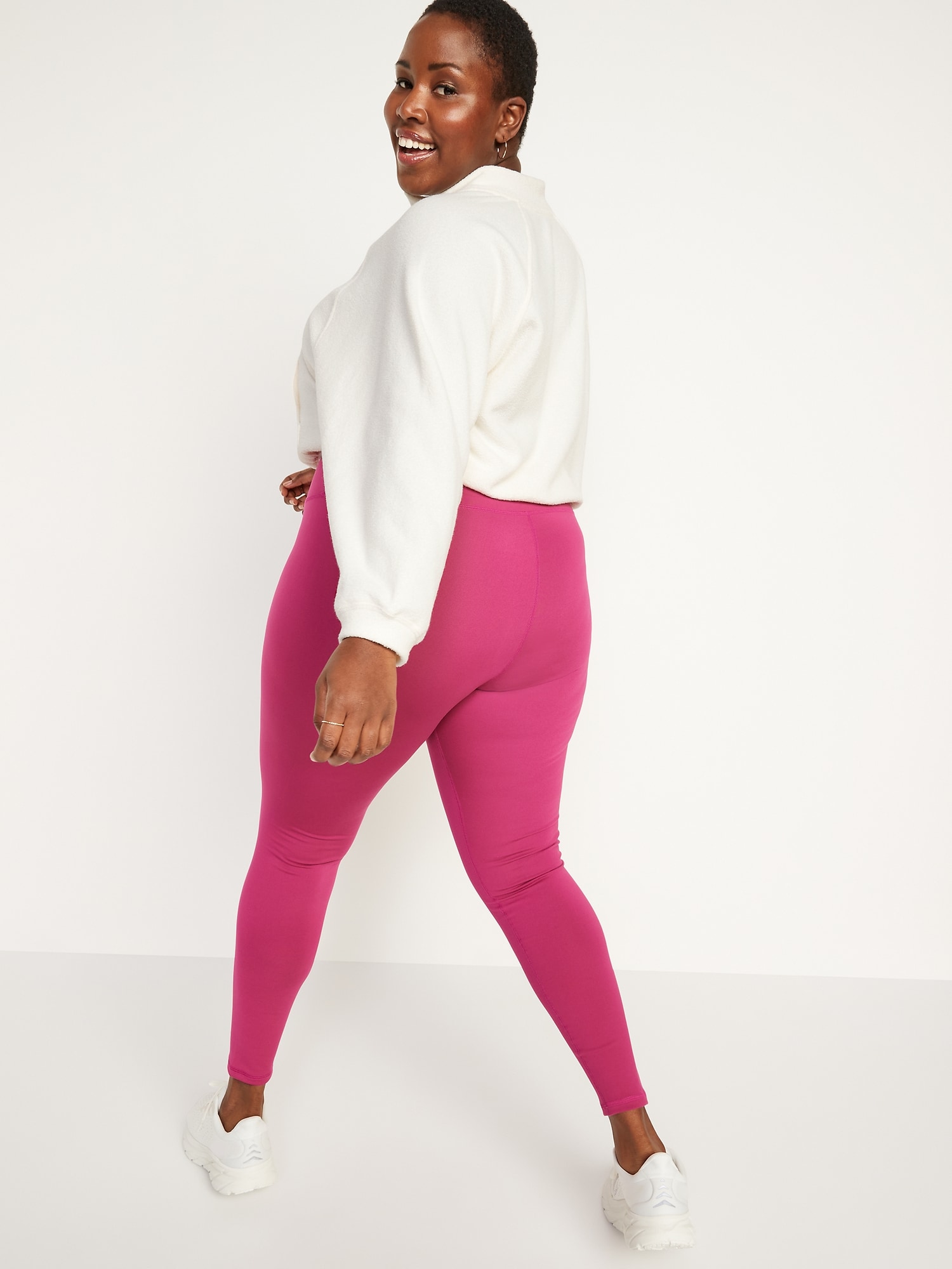 Old Navy - High-Waisted Elevate Mesh-Trim Compression Leggings for Women