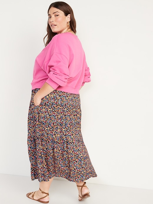 Image number 8 showing, Tiered Floral-Print Maxi Skirt for Women