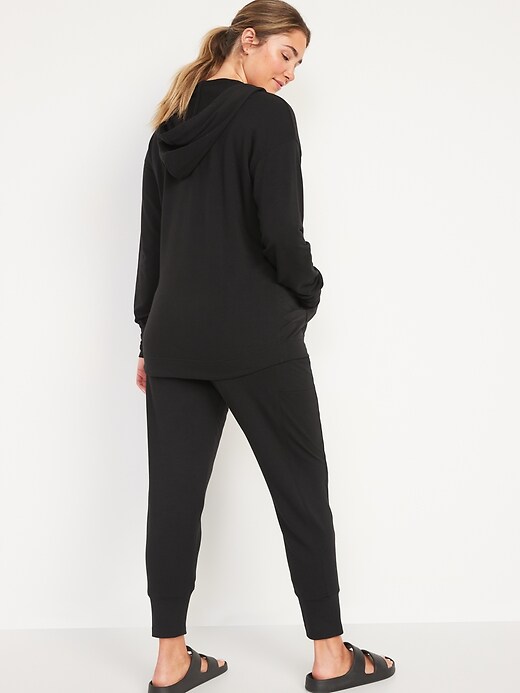 Image number 2 showing, Maternity Rollover-Waist French Terry Live-In Jogger Sweatpants