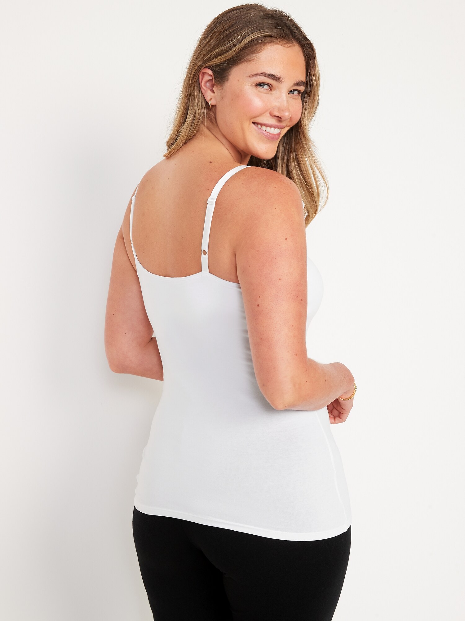 Женские топы Old Navy Maternity First Layer Nursing Cami 2-Pack, цвет: Чёрный / Белый — фото 3