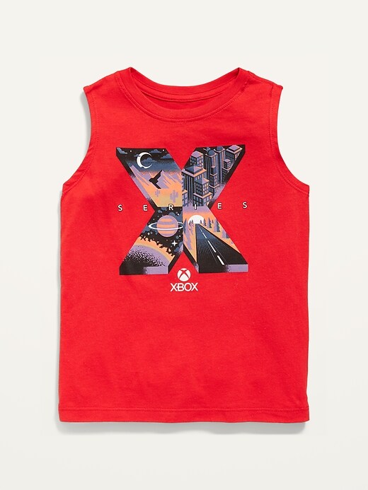 View large product image 1 of 2. Licensed Graphic Gender-Neutral Sleeveless T-Shirt for Kids