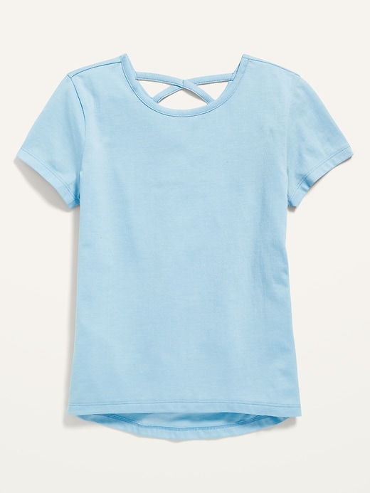 View large product image 1 of 1. Softest Lattice-Back T-Shirt for Girls