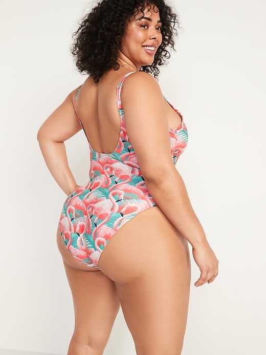 Image number 8 showing, Square-Neck French-Cut One-Piece Swimsuit
