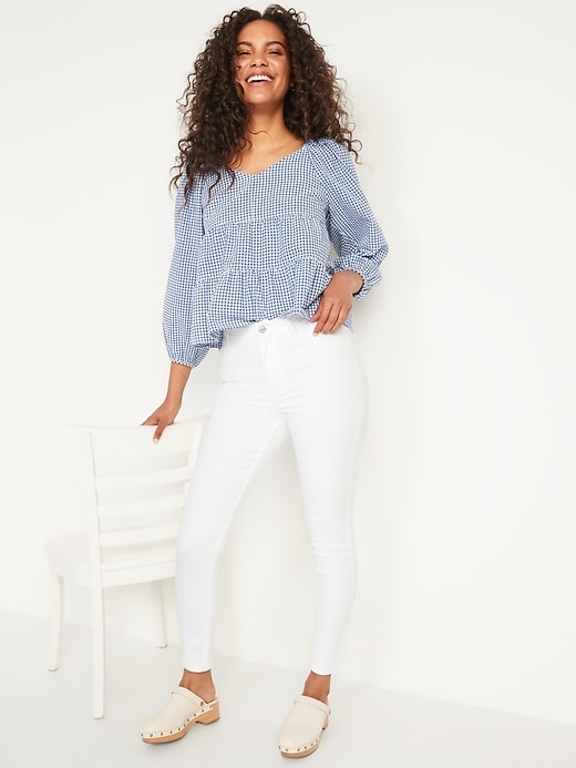 Image number 3 showing, High-Waisted Super Skinny White Ankle Jean for Women
