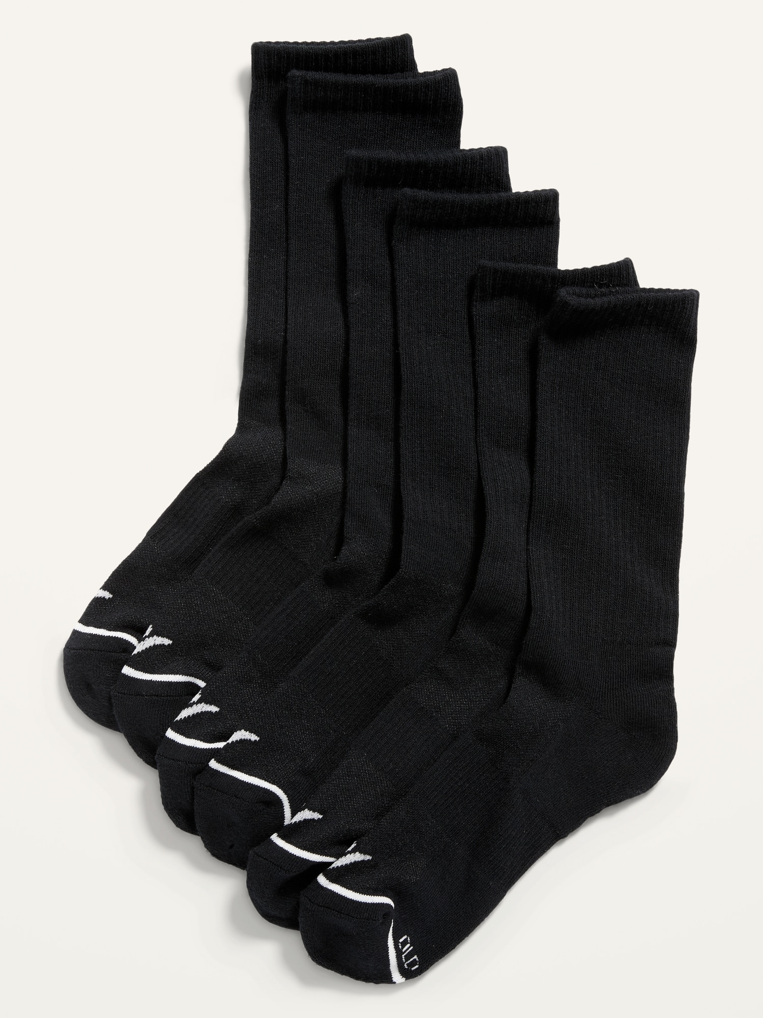 Old Navy Performance Crew Socks 3-Pack for Women black. 1