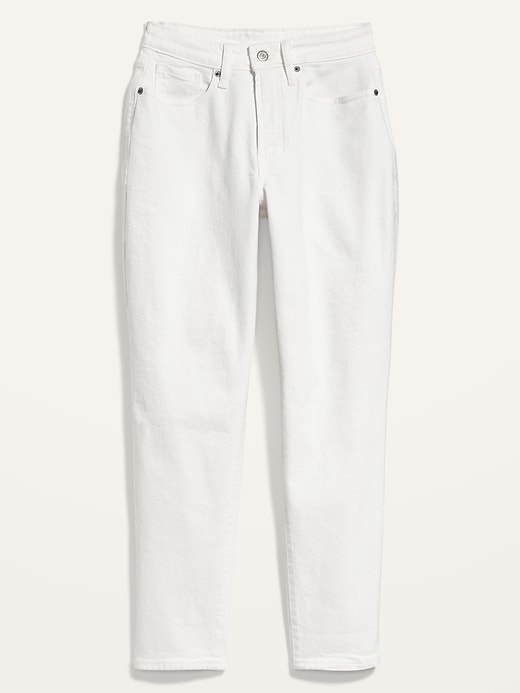 Image number 4 showing, Curvy High-Waisted OG Straight White Ankle Jeans for Women