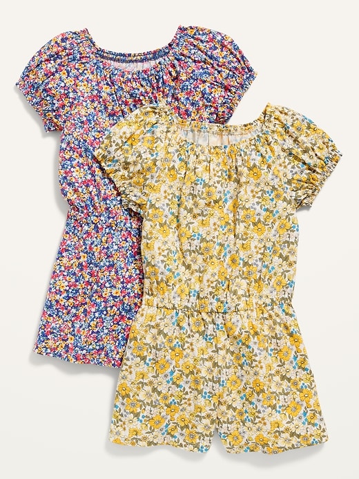 Old Navy Jersey-Knit Short-Sleeve Romper 2-Pack for Girls. 1