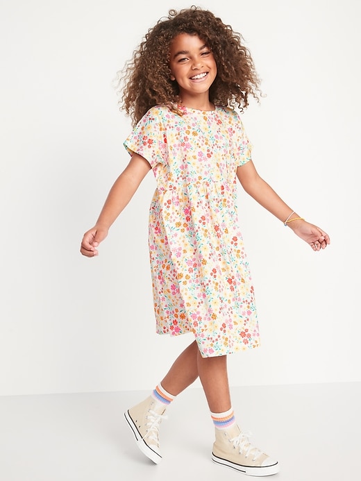 ShortSleeve Printed Swing JerseyKnit Dress for Girls Old Navy