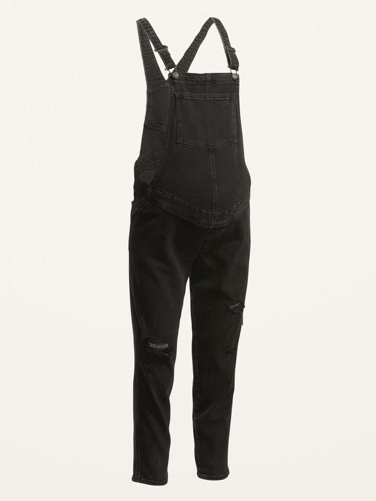 Женский комбинезон Old Navy Maternity Side-Panel OG Straight Jean Overalls, цвет: Чёрный — фото 4