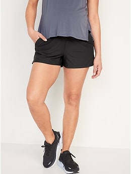 Old Navy Maternity Rollover-Waist PowerSoft Shorts - 3.5-inch inseam