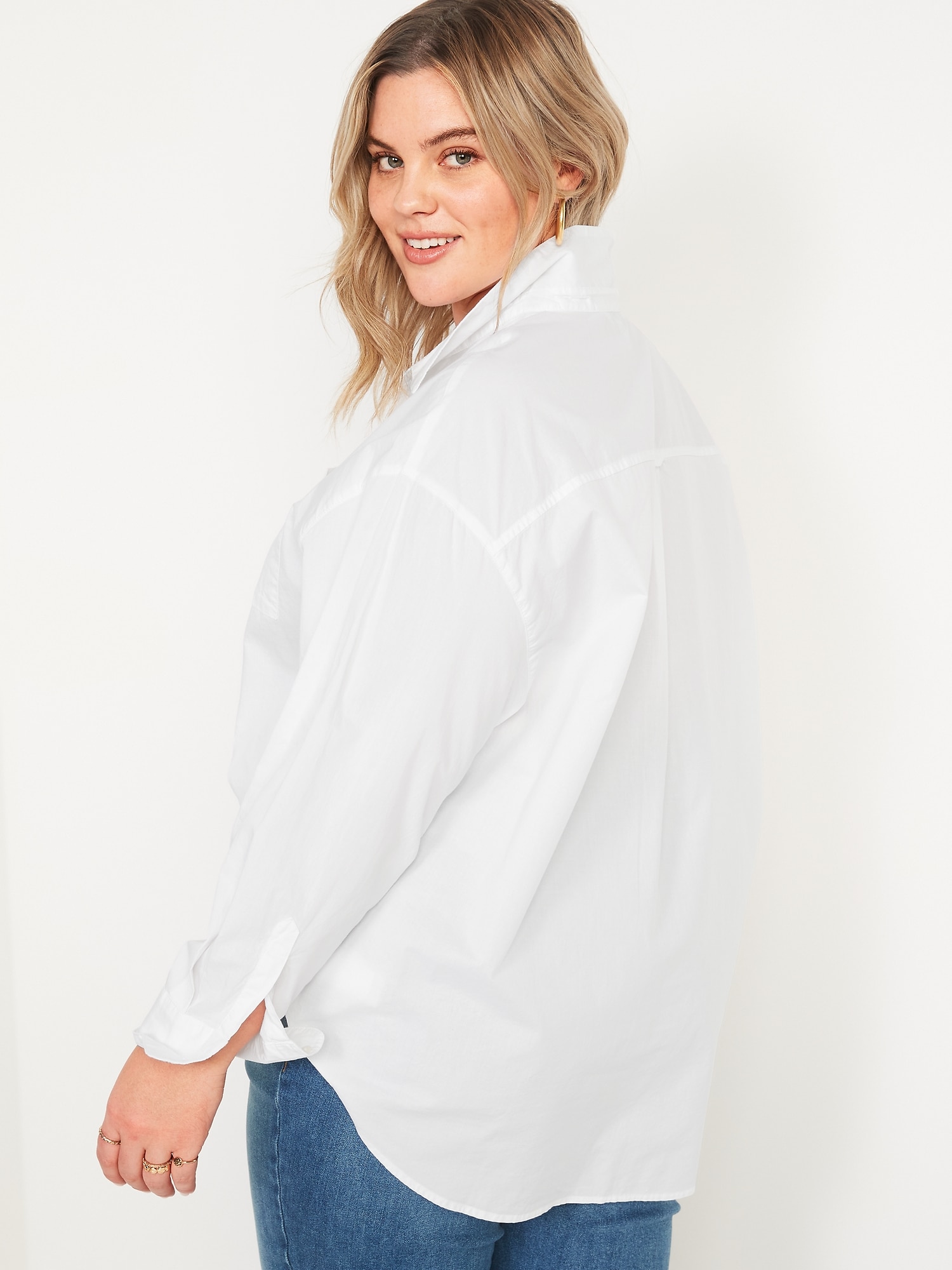 Oversized Boyfriend Long-Sleeve Shirt for Women