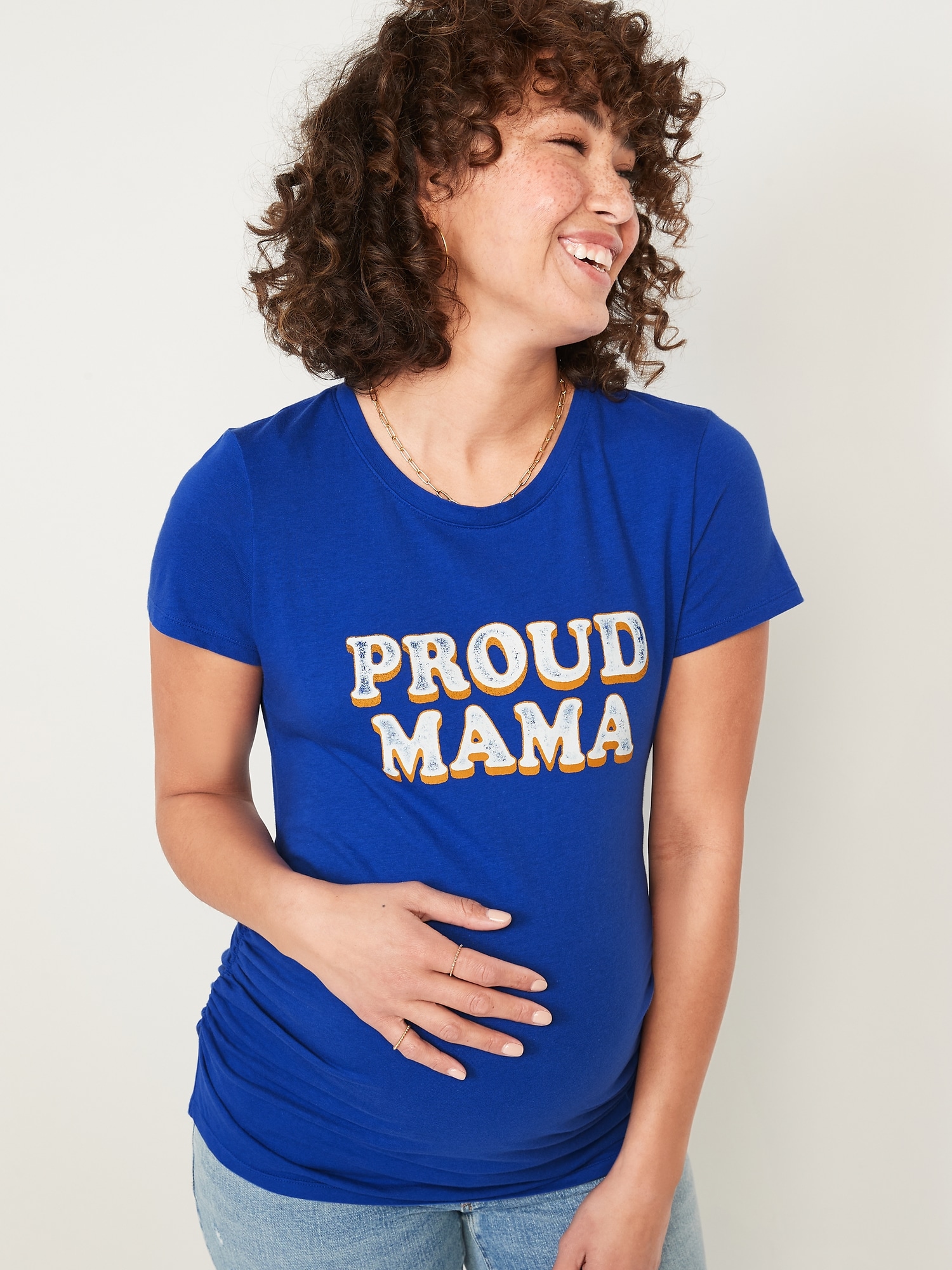 Oldnavy Maternity Graphic Side-Shirred T-Shirt