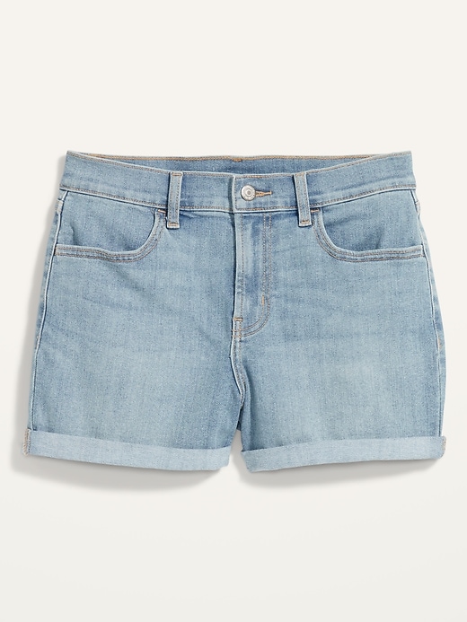 Image number 4 showing, Mid-Rise Wow Jean Shorts for Women -- 3-inch inseam