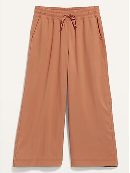 Extra High-Waisted StretchTech Cropped Wide-Leg Pants