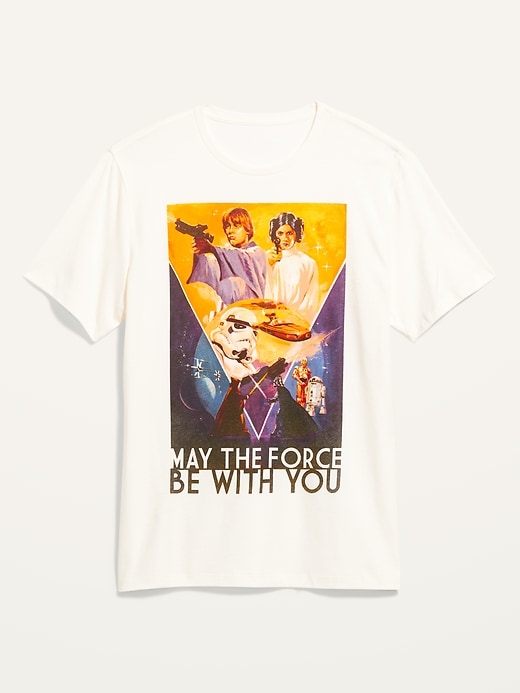 View large product image 2 of 2. Star Wars™ "May the Force Be With You" Gender-Neutral T-Shirt for Adults