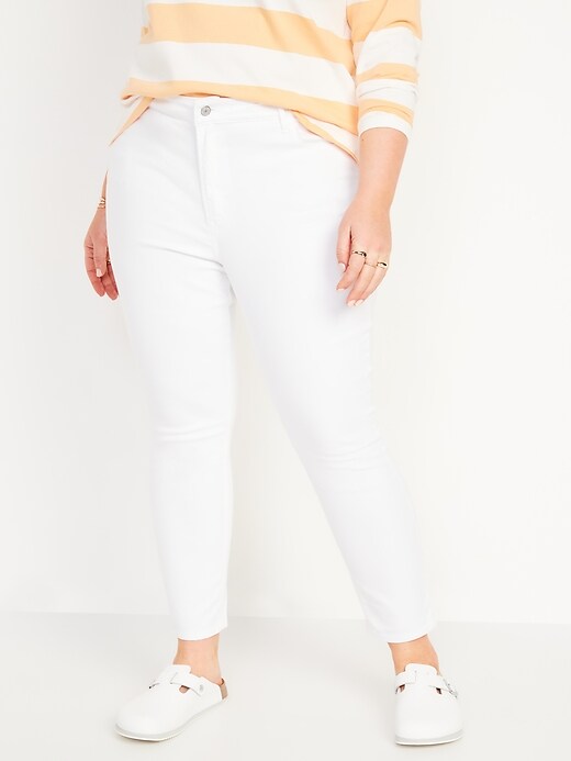 Image number 7 showing, High-Waisted Super Skinny White Ankle Jean for Women