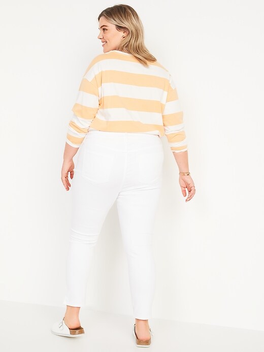 Image number 8 showing, High-Waisted Super Skinny White Ankle Jean for Women