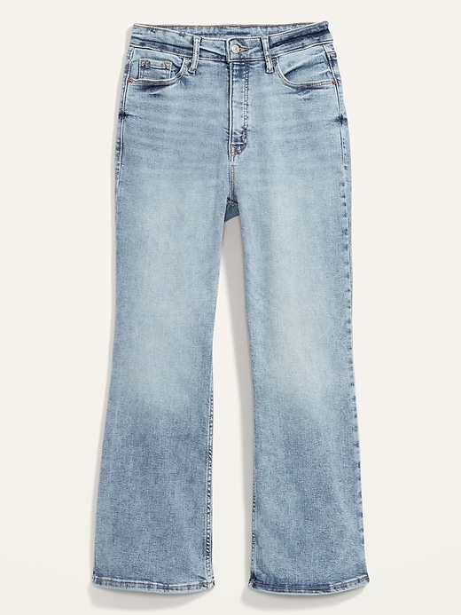 Higher High-Waisted Cropped Flare Jeans for Women