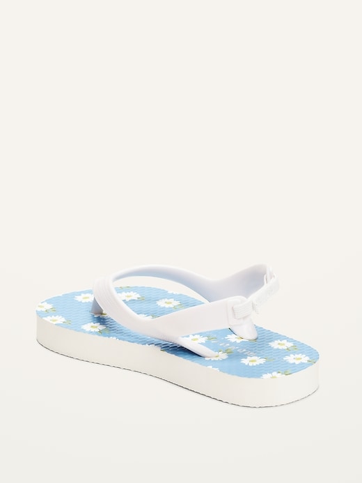 Image number 3 showing, Plant-Based Printed Flip-Flops for Toddler Girls