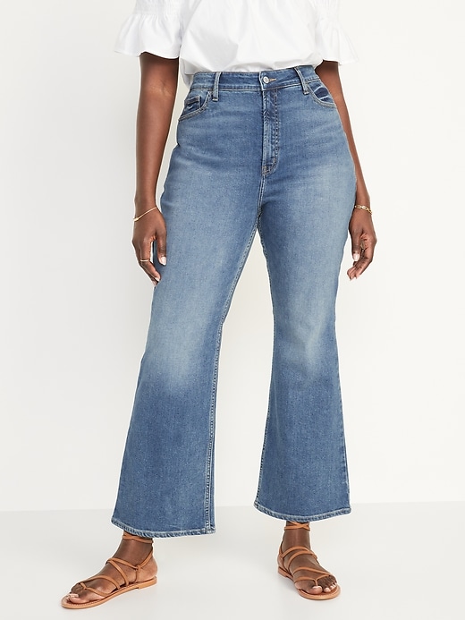 Old Navy - Higher High-Waisted Cropped Flare Jeans for Women