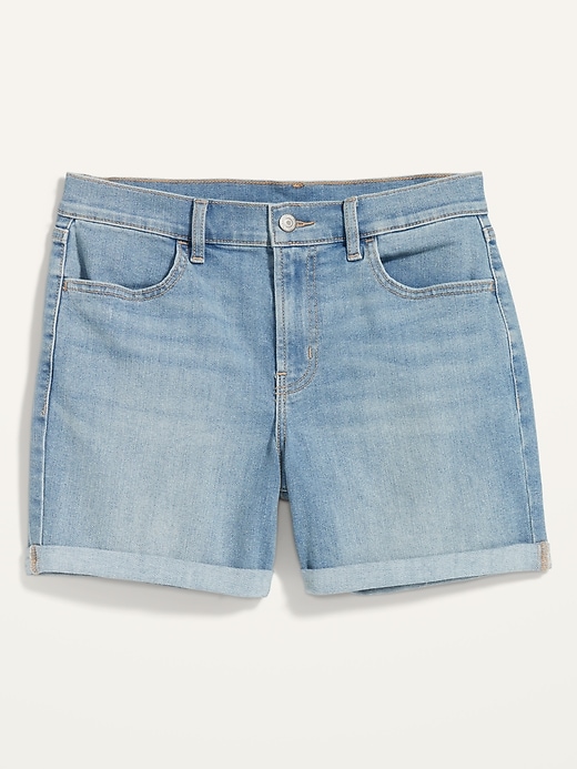Image number 4 showing, Mid-Rise Wow Jean Shorts for Women -- 5-inch inseam