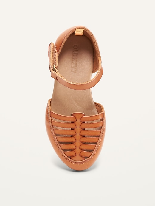 View large product image 2 of 4. Faux-Leather Huarache D'Orsay Flats for Toddler Girls