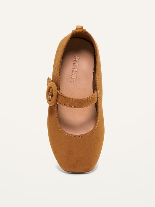 View large product image 2 of 4. Faux-Suede Buckled Ballet Flats for Toddler Girls
