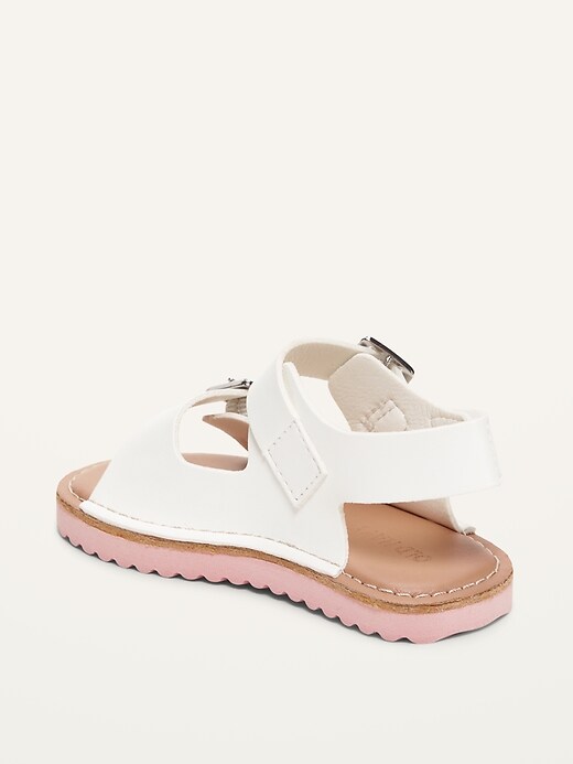 Image number 3 showing, Faux-Leather Double-Buckle Sandals for Toddler Girls