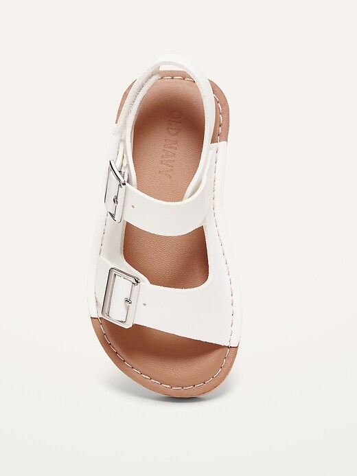 Image number 2 showing, Faux-Leather Double-Buckle Sandals for Toddler Girls