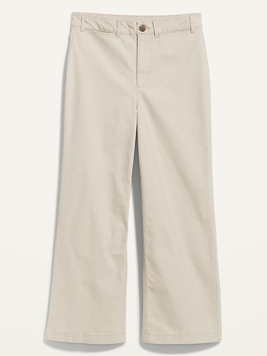 Image number 3 showing, High-Waisted Cropped Wide-Leg Pants for Women