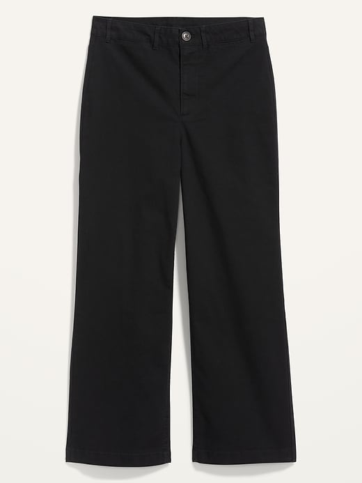 Image number 4 showing, High-Waisted Cropped Wide-Leg Pants