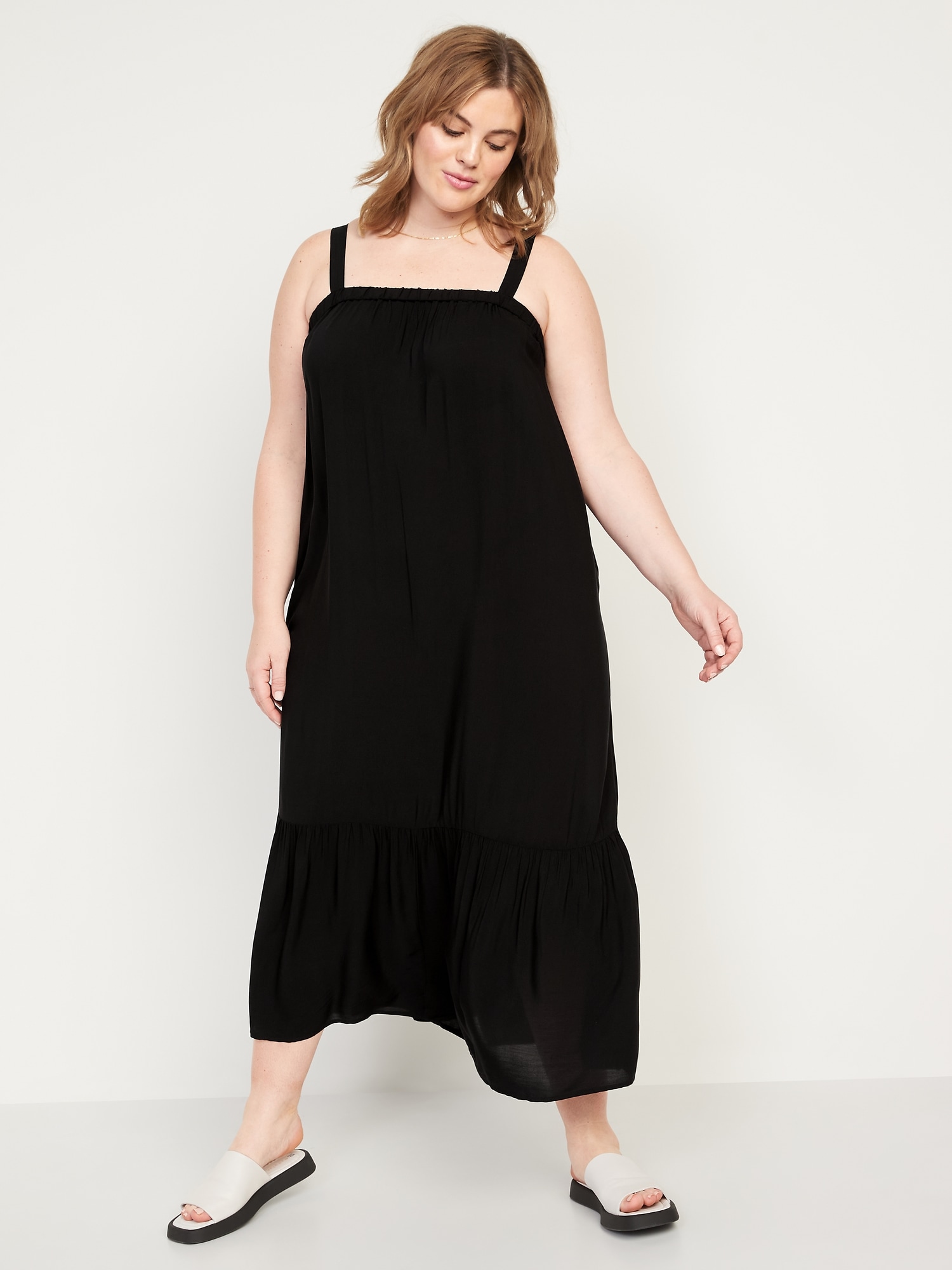 Sleeveless Tie-Back Cutout Maxi Swing Dress for Women | Old Navy