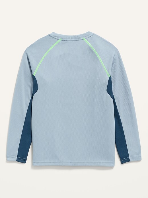 Graphic Go-Dry Cool Long-Sleeve Mesh T-Shirt for Boys