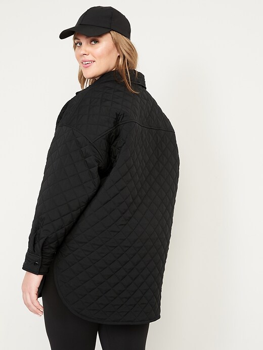Image number 8 showing, StretchTech Oversized Quilted Shacket for Women