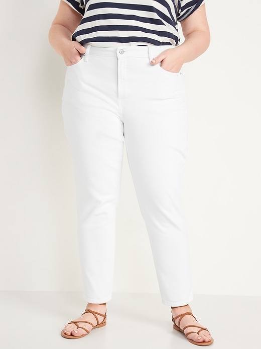 Image number 7 showing, High-Waisted O.G. Straight White Ankle Jeans for Women