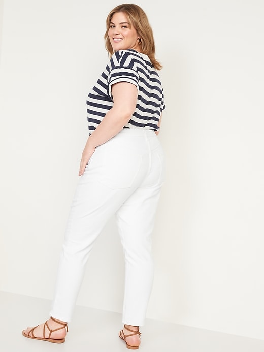 Image number 8 showing, High-Waisted O.G. Straight White Ankle Jeans for Women