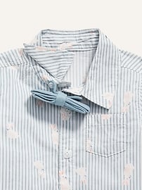 View large product image 3 of 3. Short-Sleeve Printed Pocket Shirt and Bow-Tie Set for Baby
