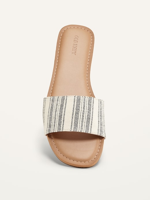 Image number 3 showing, Striped Textile Slide Sandals