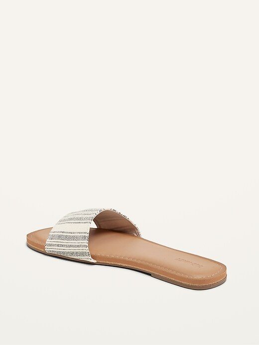 Image number 4 showing, Striped Textile Slide Sandals