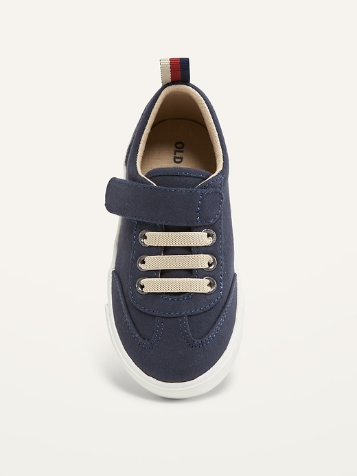 View large product image 2 of 4. Canvas Secure-Strap Sneakers for Toddler Boys