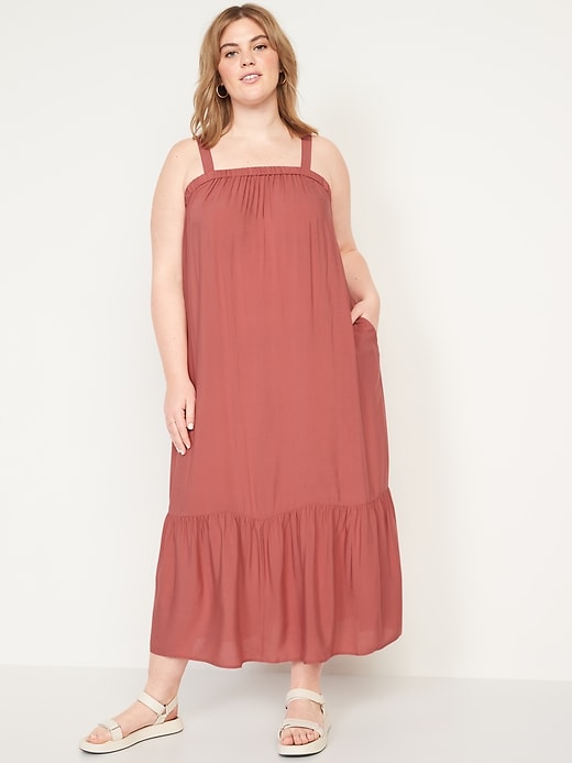 Image number 7 showing, Sleeveless Tie-Back Cutout Maxi Swing Dress for Women